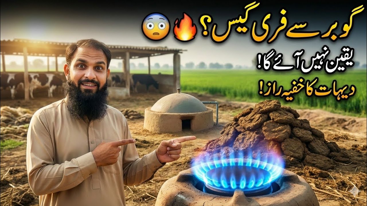 How I Made Free Gas from Cow Dung 😲 | Mini Biogas Plant in Pakistan (Full Guide)