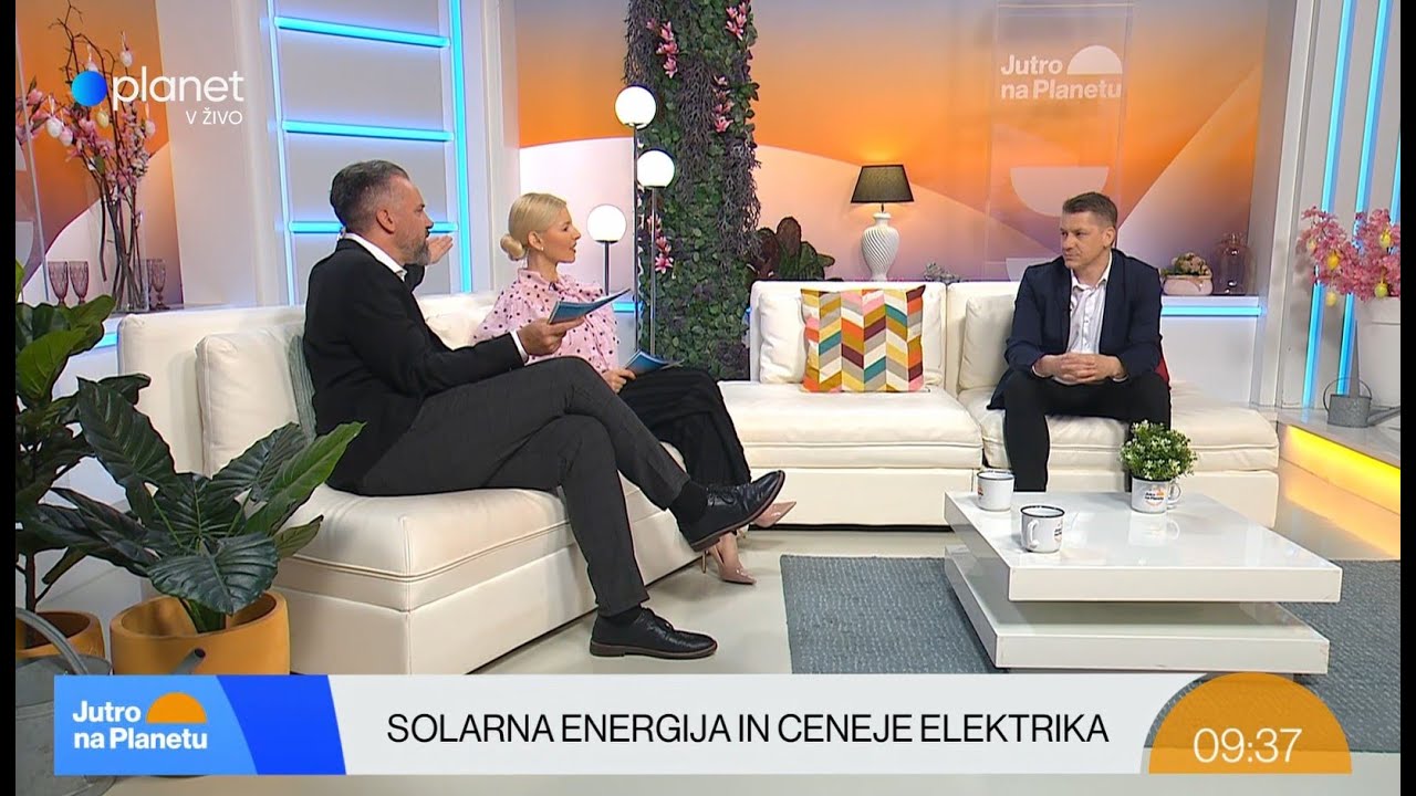Oddaja Jutro na Planetu: o sončni elektrarni in modelu NET-MET z našim sodelavcem Gašperjem Ravnakom