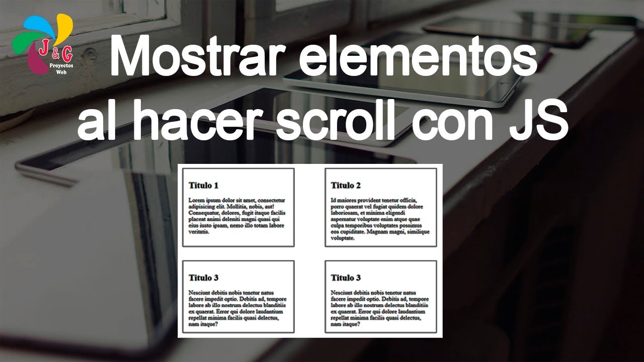 Mostrar elementos al hacer scroll con Javascript