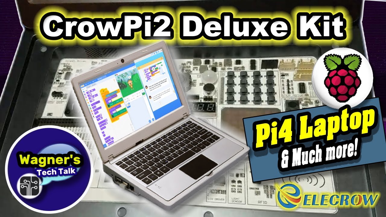 CrowPi2 Deluxe Kit - Raspberry Pi 4 Laptop and MUCH More!