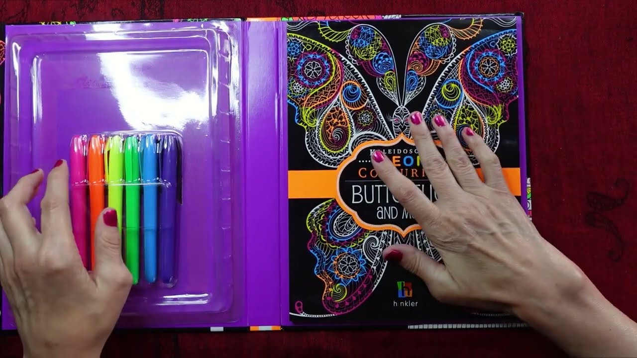 ASMR | Neon Markers & Coloring at Coffee Time! Whispered Chatty Ramble