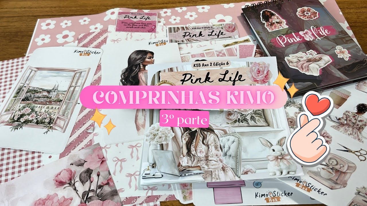 UNBOXING Pink Life da @KimoAdesivos + COLAGEM CRIATIVA 
