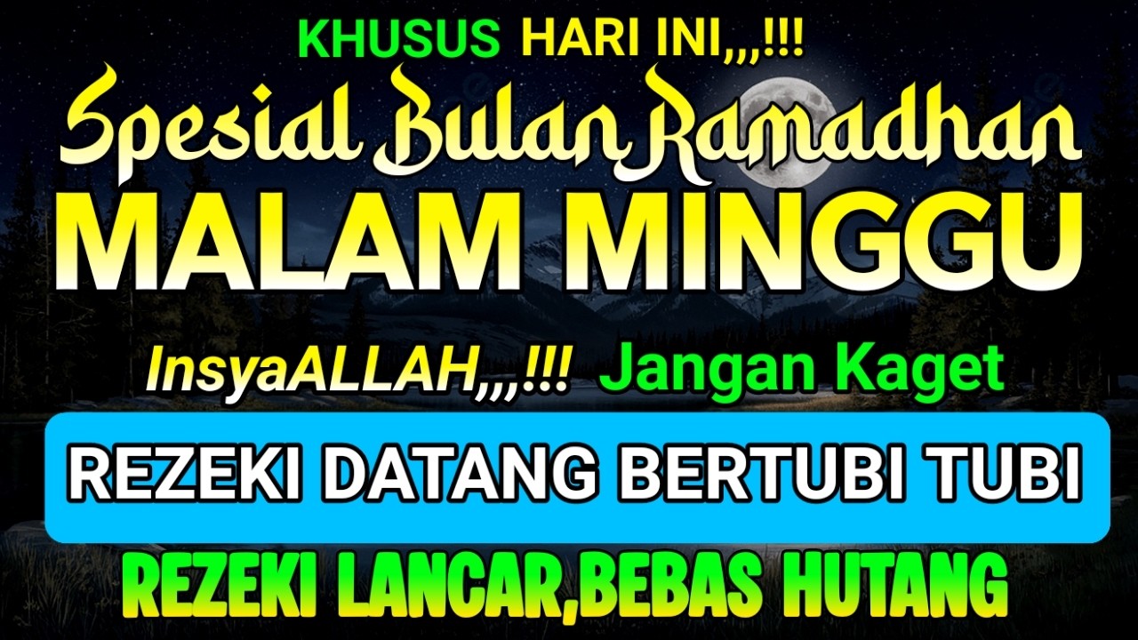 Putar Dzikir Ini ,,,! DZIKIR PEMBUKA PINTU REZEKI, DZIKIR PENARIK REZEKI | DZIKIR MALAM...!