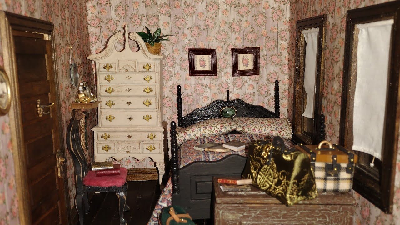 Decorating Dollhouse Guest Bedroom- Part 1-Little Gretchen's Workshop