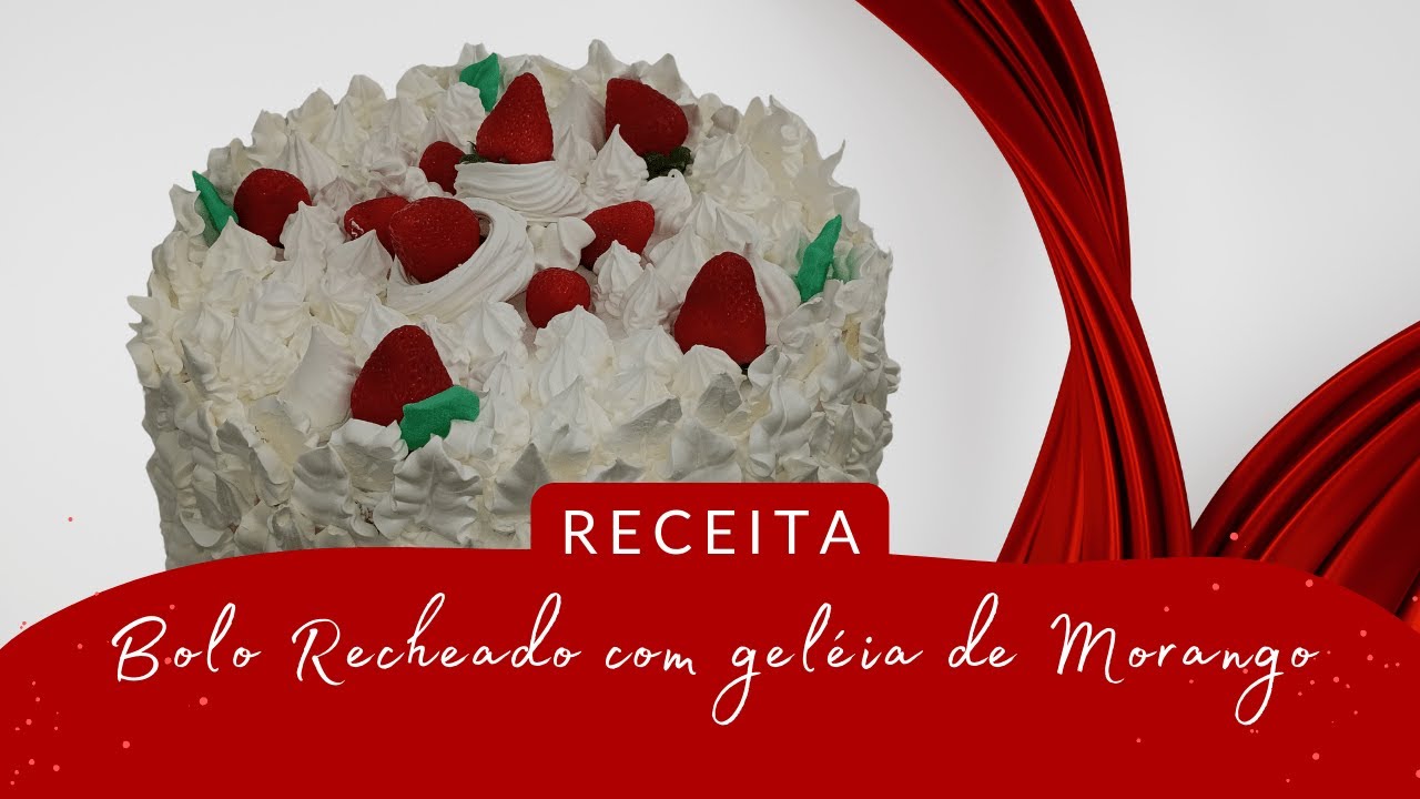 Bolo Recheado Com Morangos - #bolo #confeitaria  #receitas #doces #natal #viral_video #morango