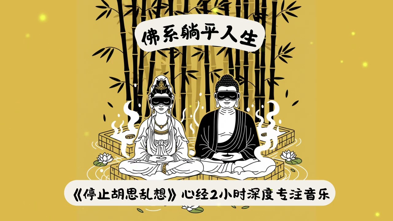 《停止胡思亂想》｜般若波羅蜜多心經 × 專注LoFi 🎵｜溫柔吉他 × 暖色鋼琴的穩定節奏｜陪你深度專注・安心靜心｜2H Heart Sutra Deep Focus Music