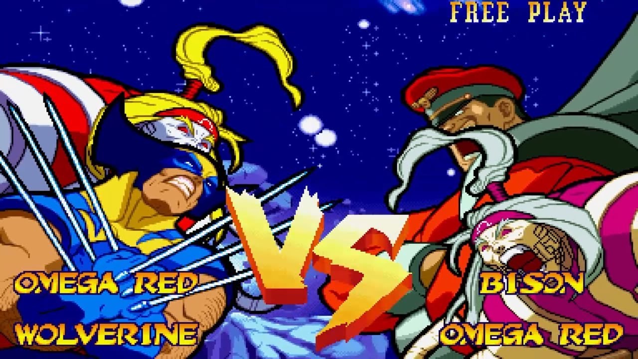 PS4 Marvel Super Heroes vs Street Fighter Wolverine and Omega Red arcade mode