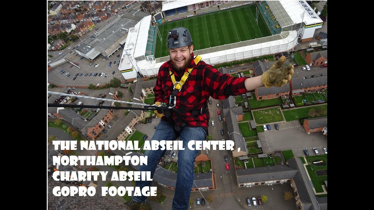 Going down the National Abseil Centre, Northampton!!! 418ft!