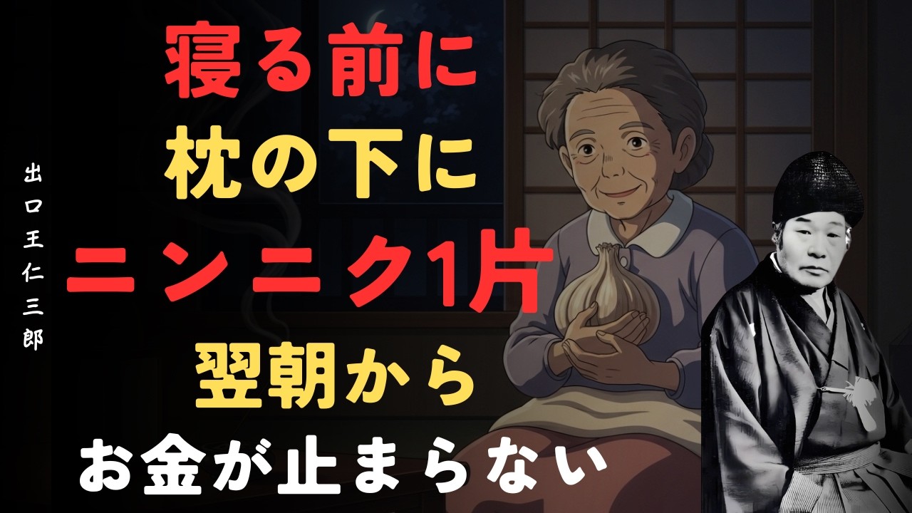 【衝撃】ニンニク1片を置くだけで驚くほど金運が急上昇｜一晩でお金がどんどん押し寄せてくる｜出口王仁三郎「にんにく」「名言」「朗読」「人生哲学」