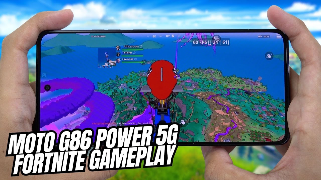 Motorola Moto G86 Power Fortnite Mobile Gameplay | Dimensity 7400