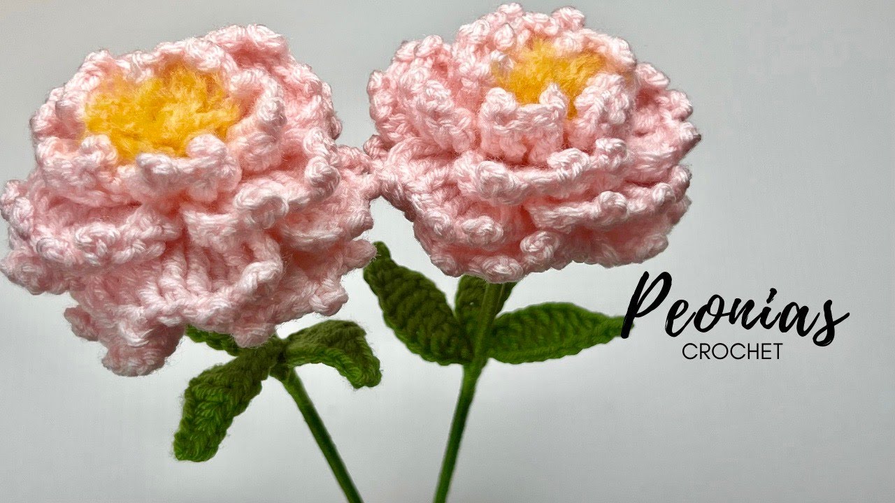 Tutorial Peonias a Crochet💜Mayelin Ros