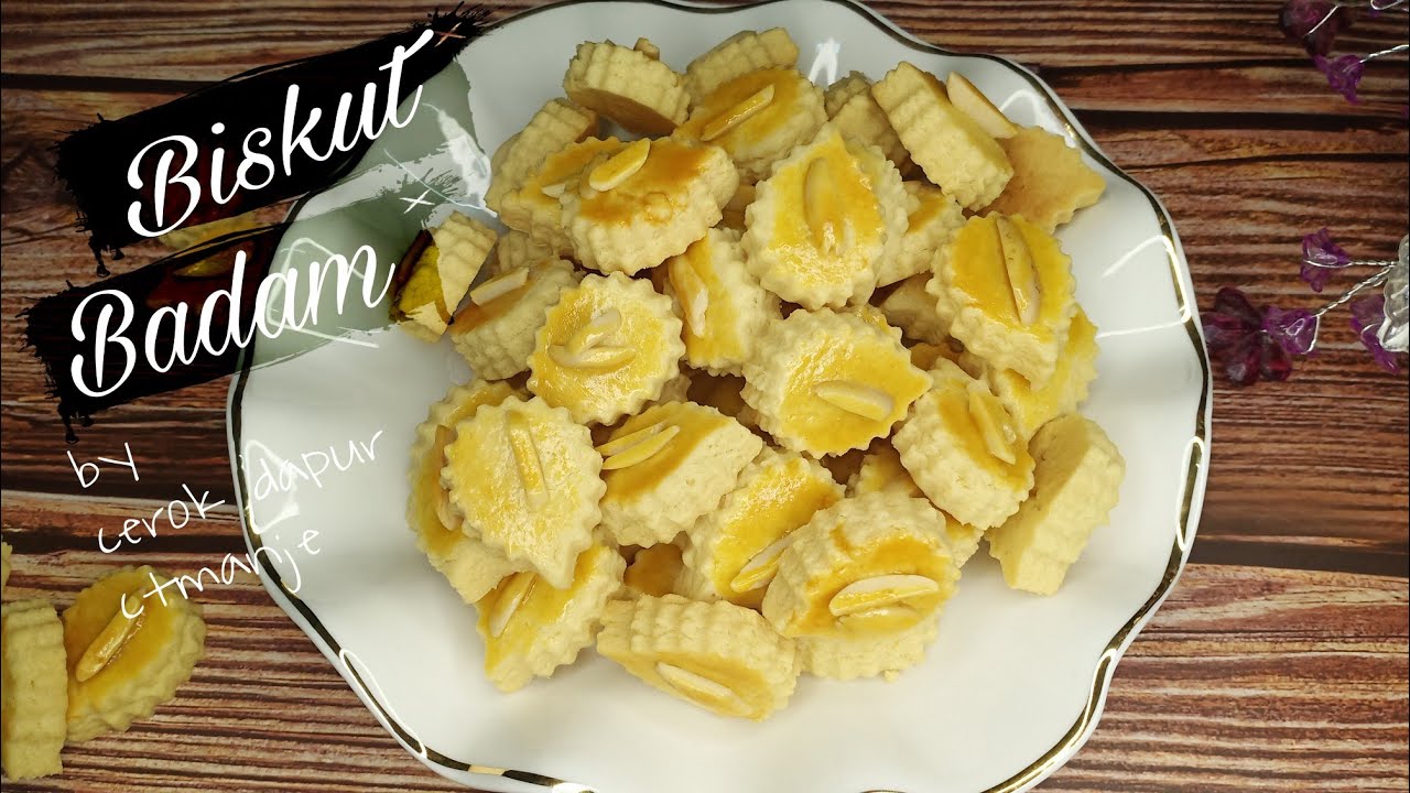 biskut badam sukatan cawan