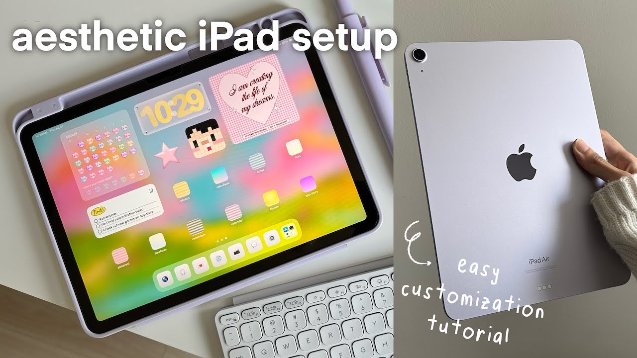🍒 how to make your iPad aesthetic | fave widgets + app icons + iPad tricks | aesthetic iPad Air
