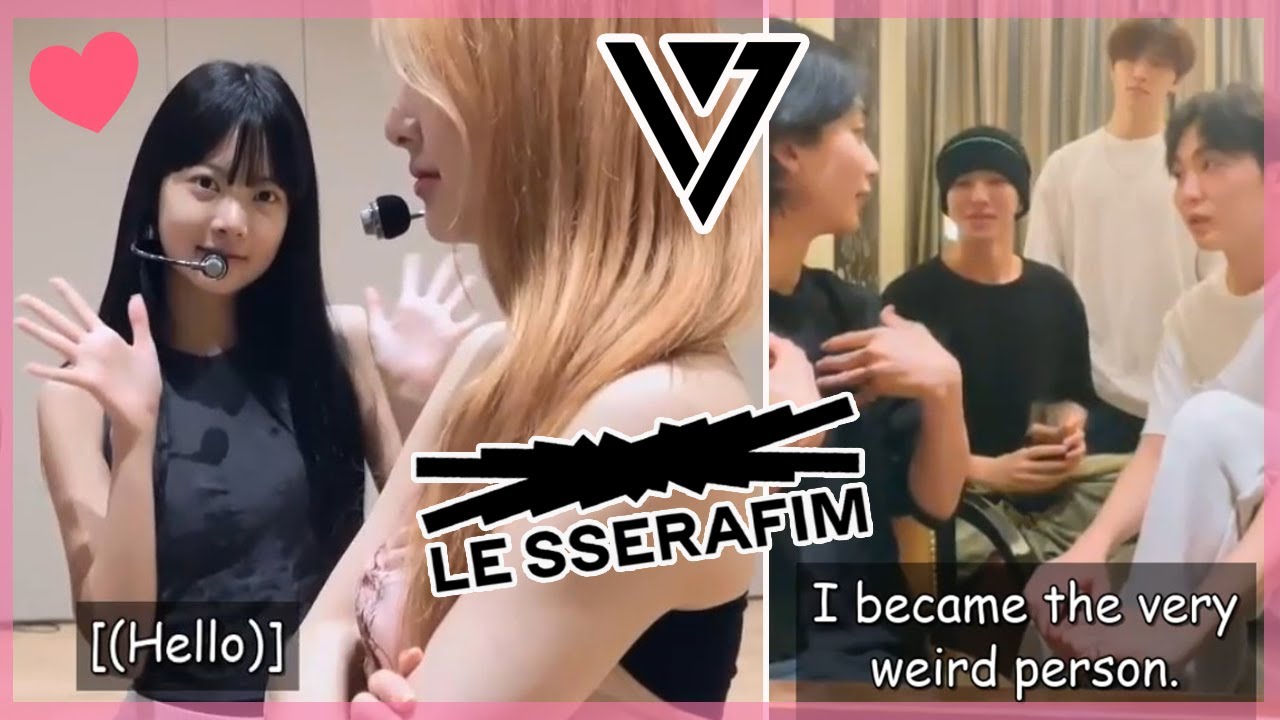 #LESSERAFIM 🐈💕 Eunchae and #SEVENTEEN 🐱 EP. 