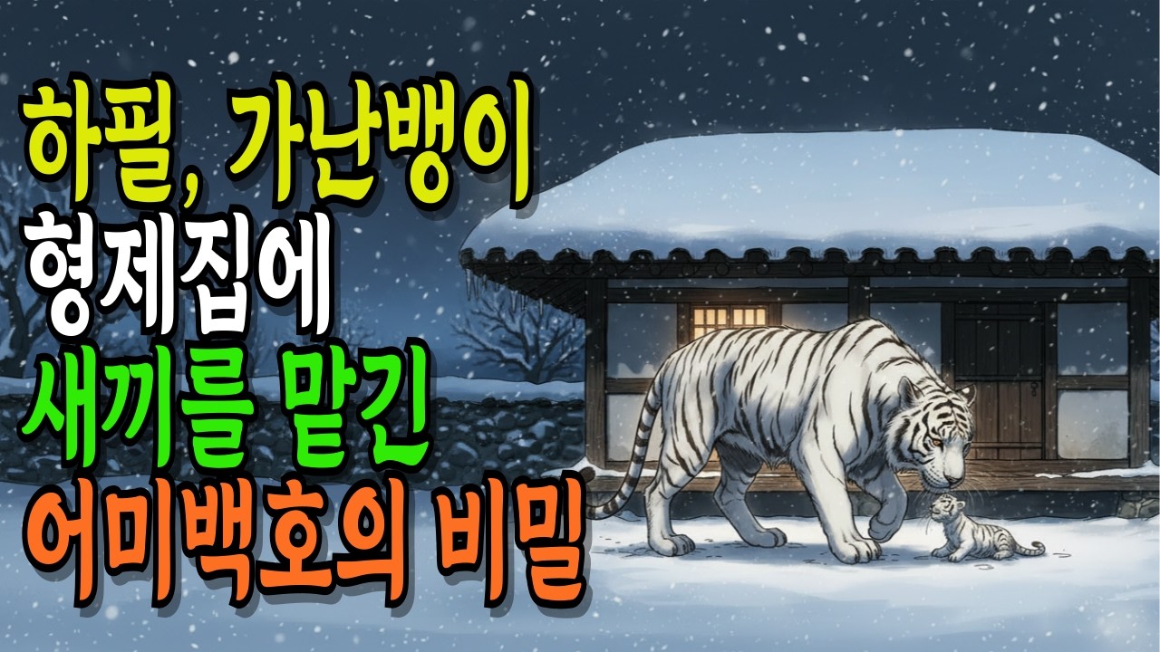 하필 가난뱅이 형제 집에 새끼를 맡긴 어미 백호의 비밀 | 전설 | 야담 | 옛날이야기 | 전통이야기 | 오디오북 | 오디오드라마 | 감동이야기
