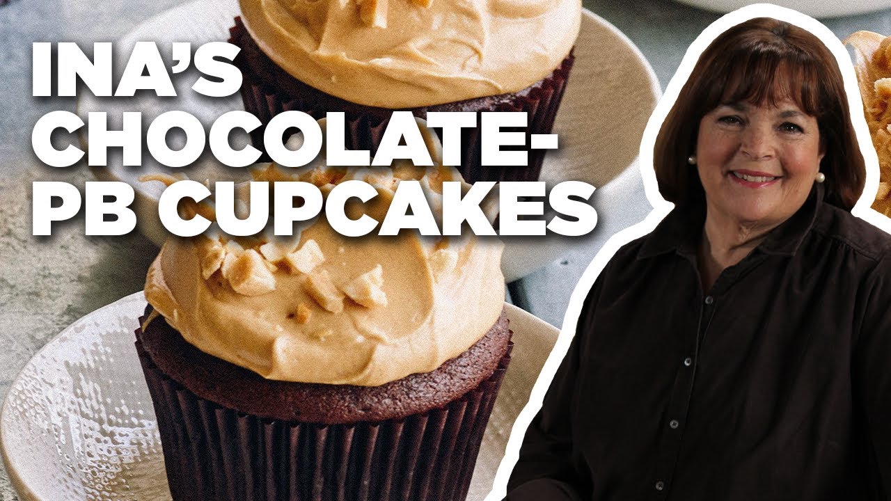 Ina Garten's Chocolate Cupcakes with Peanut Butter Icing | Barefoot Contessa | Food Network