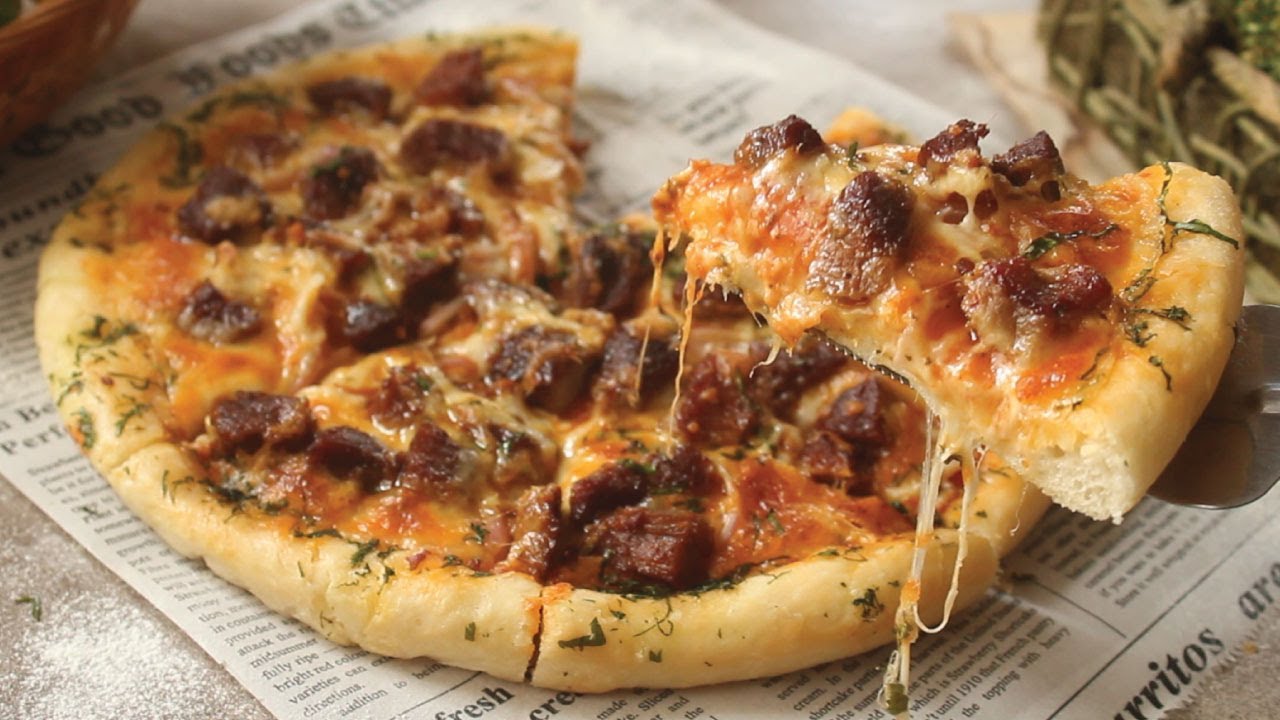Beef Cheese Pizza 😍 Recipe By Chef Hafsa