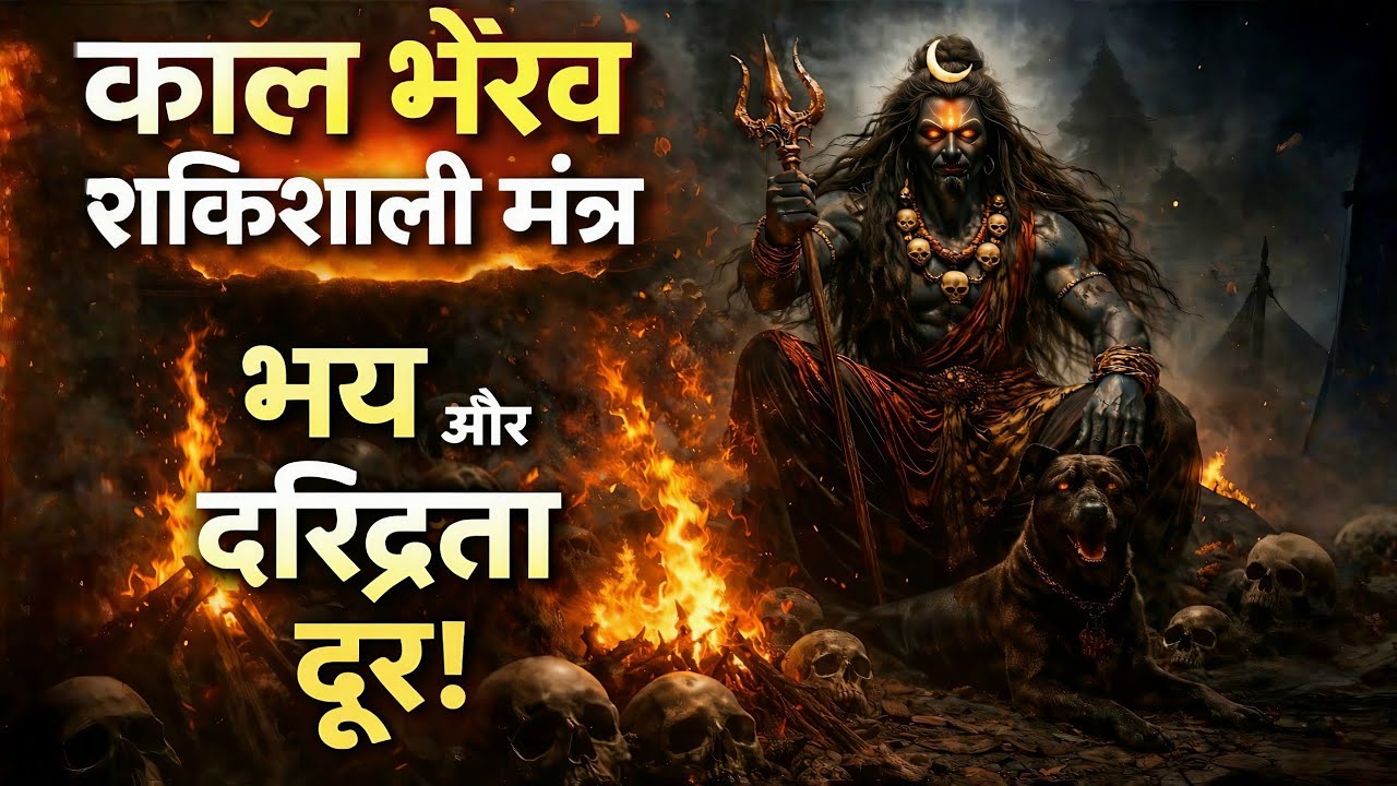 कालभैरव महाशक्तिशाली मंत्र 🔥 5 मिनट में भय और दरिद्रता दूर | Kaal Bhairav Mantra