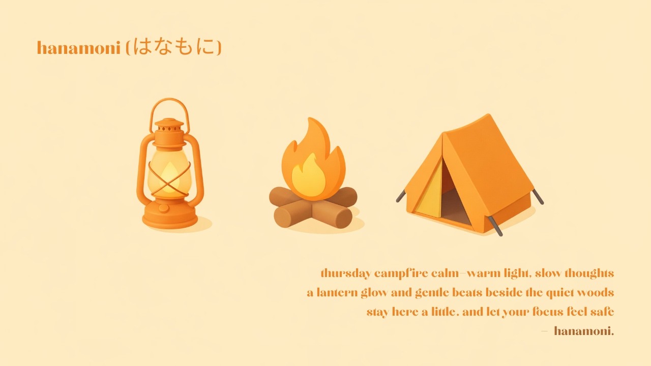[playlist] thursday campfire calm 목요일 텐트 로파이 | cozy lofi under warm lights 🔥🏕️🌲