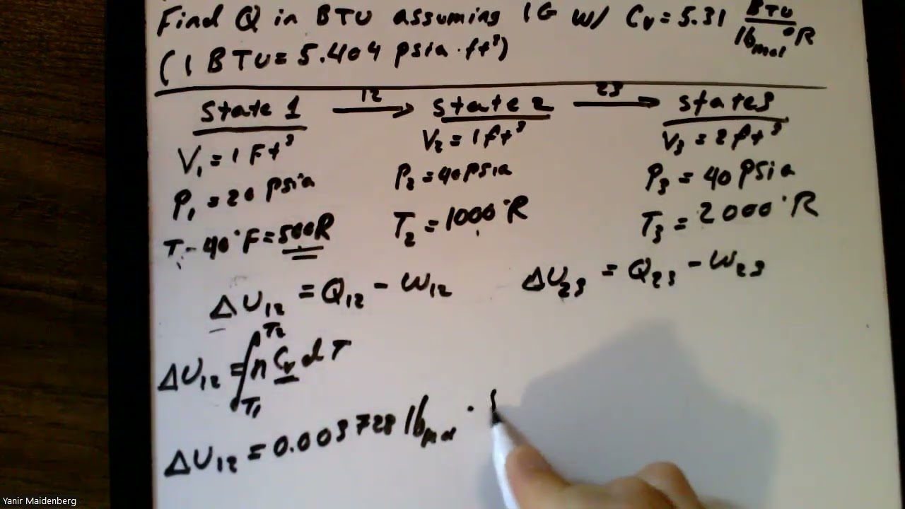 Example 6 Ideal Gas with Multiple  Processes USCS