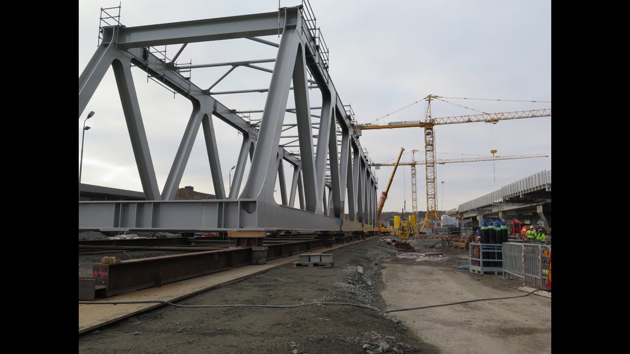 Bygget av S&ouml;dra Marieholmsbron i G&ouml;teborg