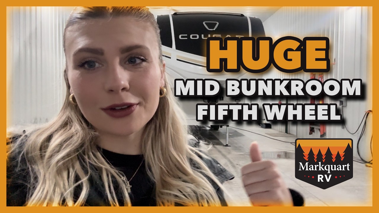 This Mid Bunk Room is HUGE in this Fifth Wheel Camper! | Keystone Cougar Half-Ton 29MBD - FULL TOUR