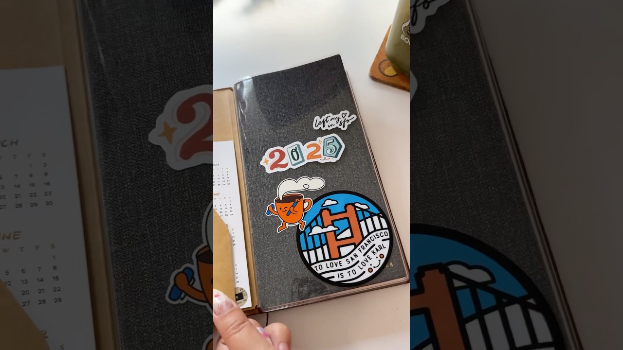 Decorate my 2025 planner cover #planner #plannerstickers #sterlingink #stationery