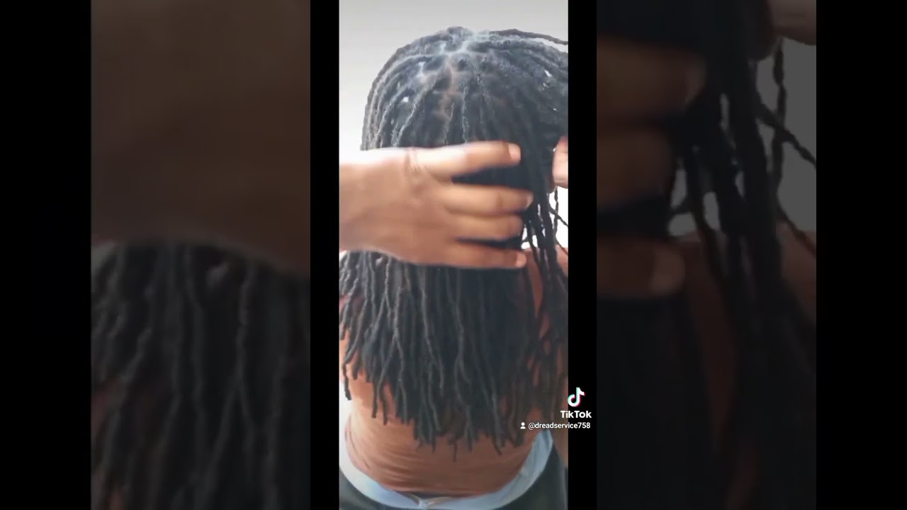 Crochet Retwist Before and After #locmaintenance #locjourney #crochetlocs