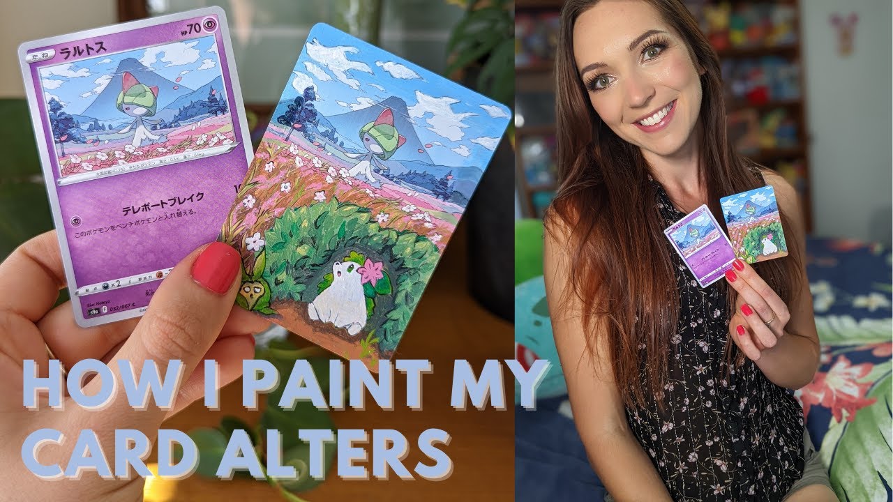 How I Paint My Altered (Extended Art) Cards - Time Lapse