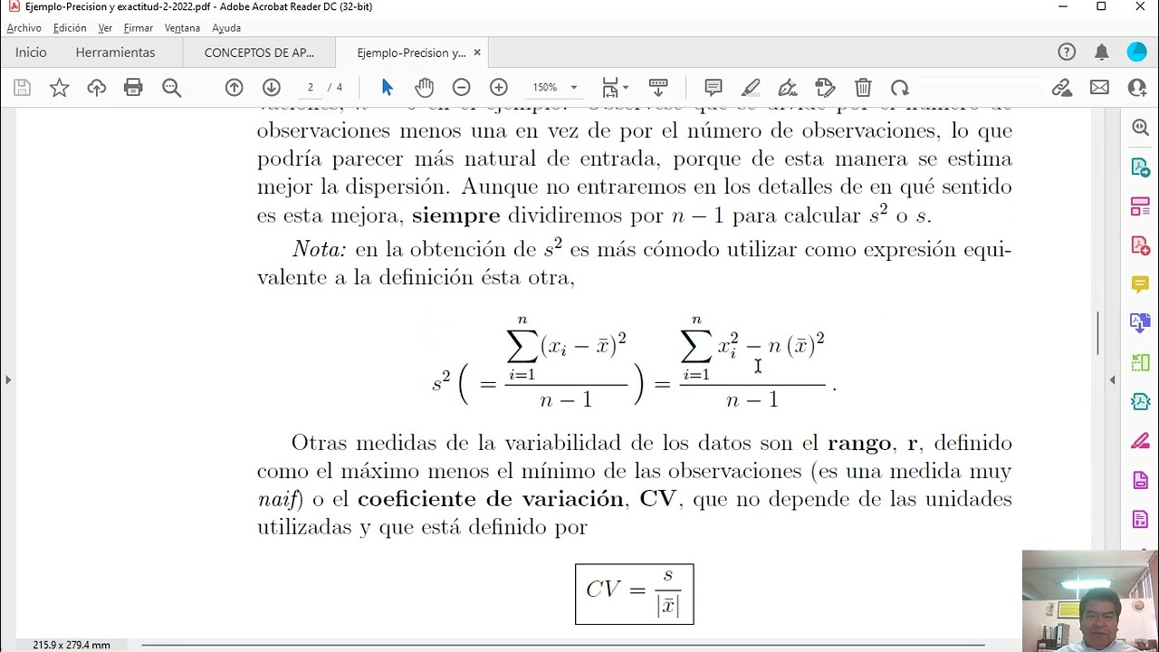 precisión y error