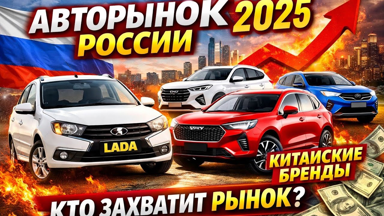 Автомобильный рынок России 2025 🚗 Почему Lada и китайские бренды захватывают рынок?