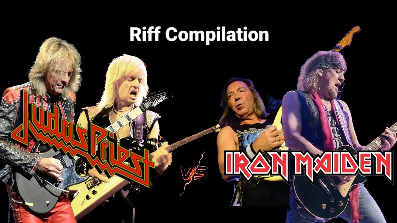 [Compilation] Judas Priest vs. Iron Maiden (guitar riff compilation)
