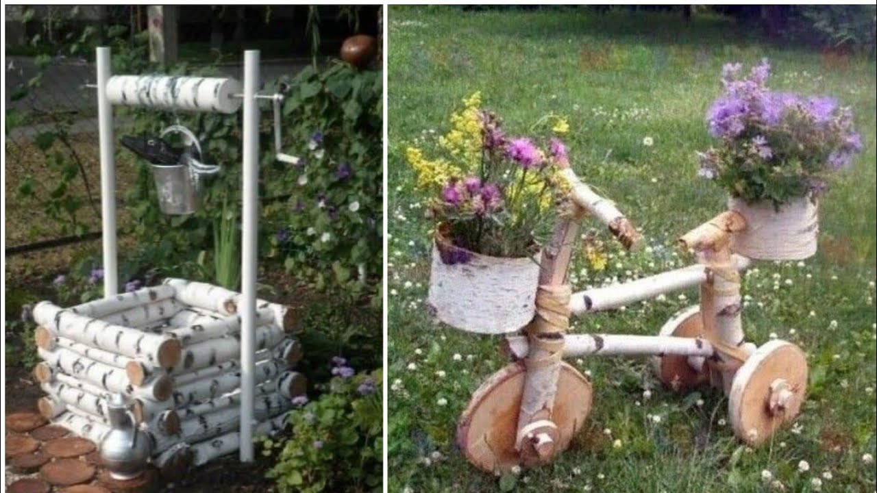 IDÉIAS DE DECORAÇÃO DE JARDIM COM TRONCOS E GALHOS!