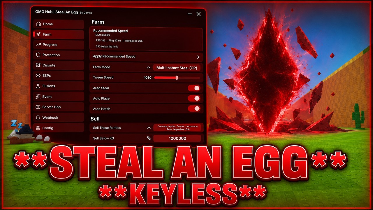 [UPDATE 🔥] NEW OP Steal An Egg Script | AUTO FARM, INSTANT STEAL, FEED MONSTER, GOD MODE & MORE!
