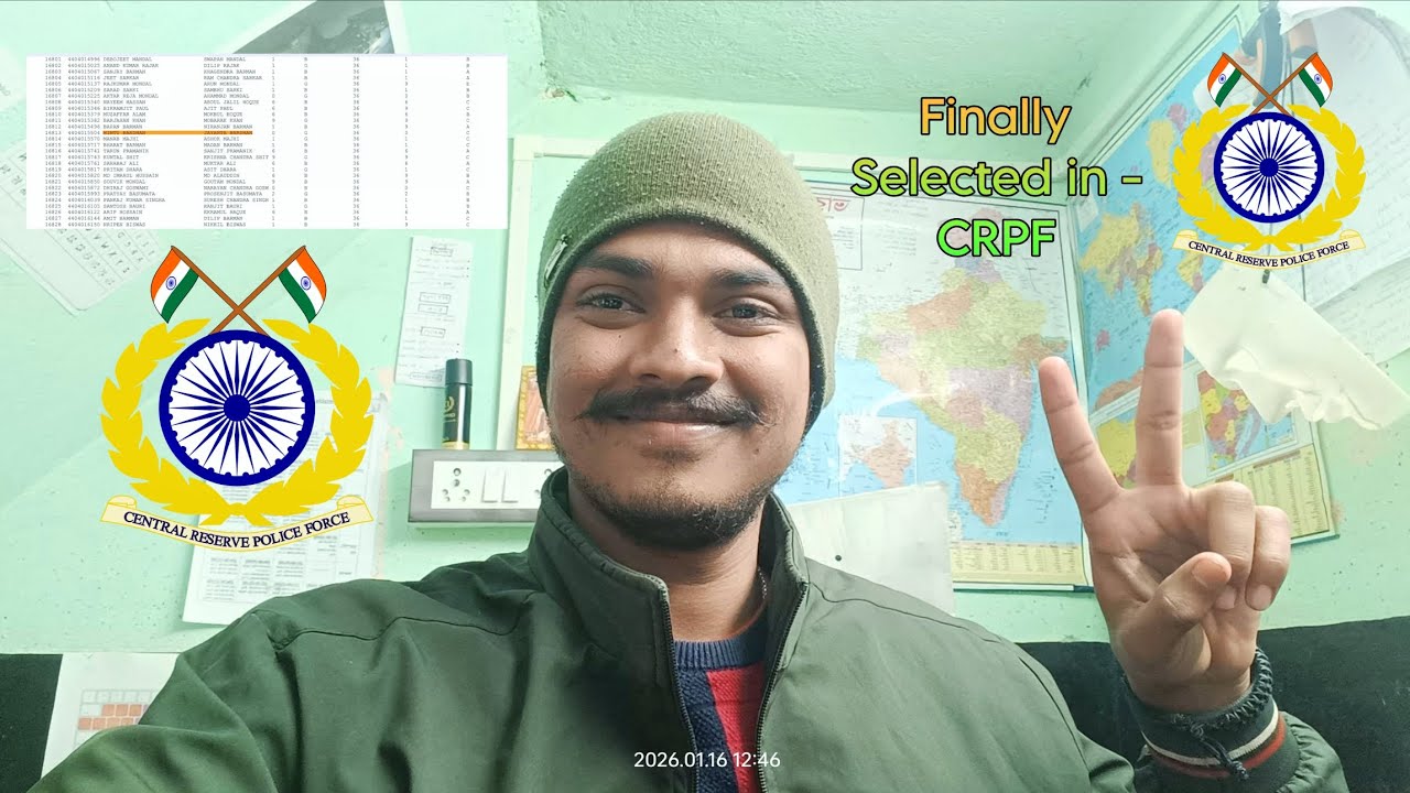 Finally Selected in - CRPF 🇮🇳🫡🧿 যে স্বপ্ন আজ থেকে প্রায় তিন বছর আগে দেখেছিলাম , তা সার্থক হলো আজ।☺️