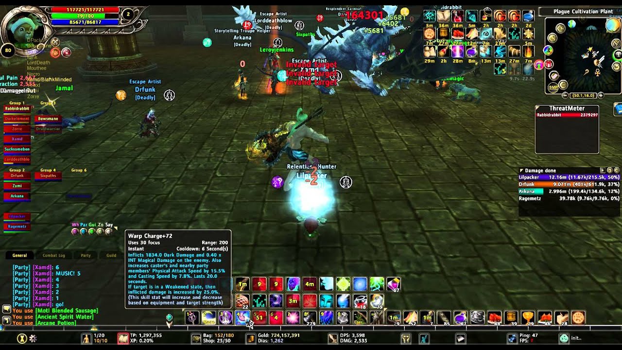 Warlock/Mage 7th Boss Beth HM Damage