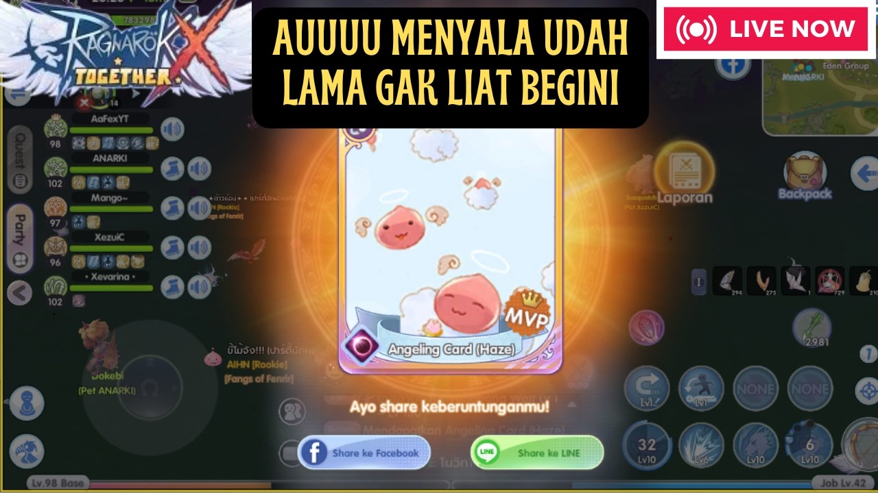 (🔴LIVE) ROX(SEA)- SAAT NYA DISMENTEL GACHA KAH ?? NANGKEP PET YOK !! - Ragnarok X: Together