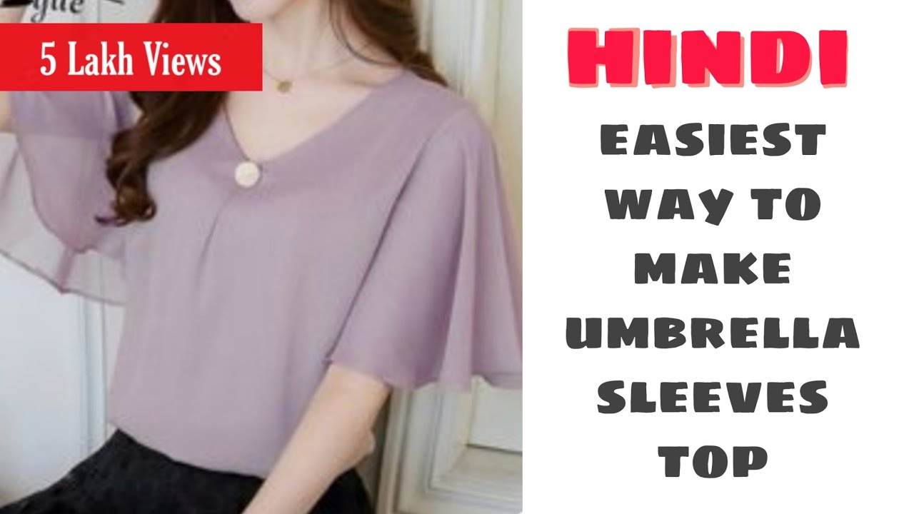 DIY- हिंदी-Old Dupatta DIY | Easiest Way to Make Umbrella Sleeves Top | women Top | by Nilisha |