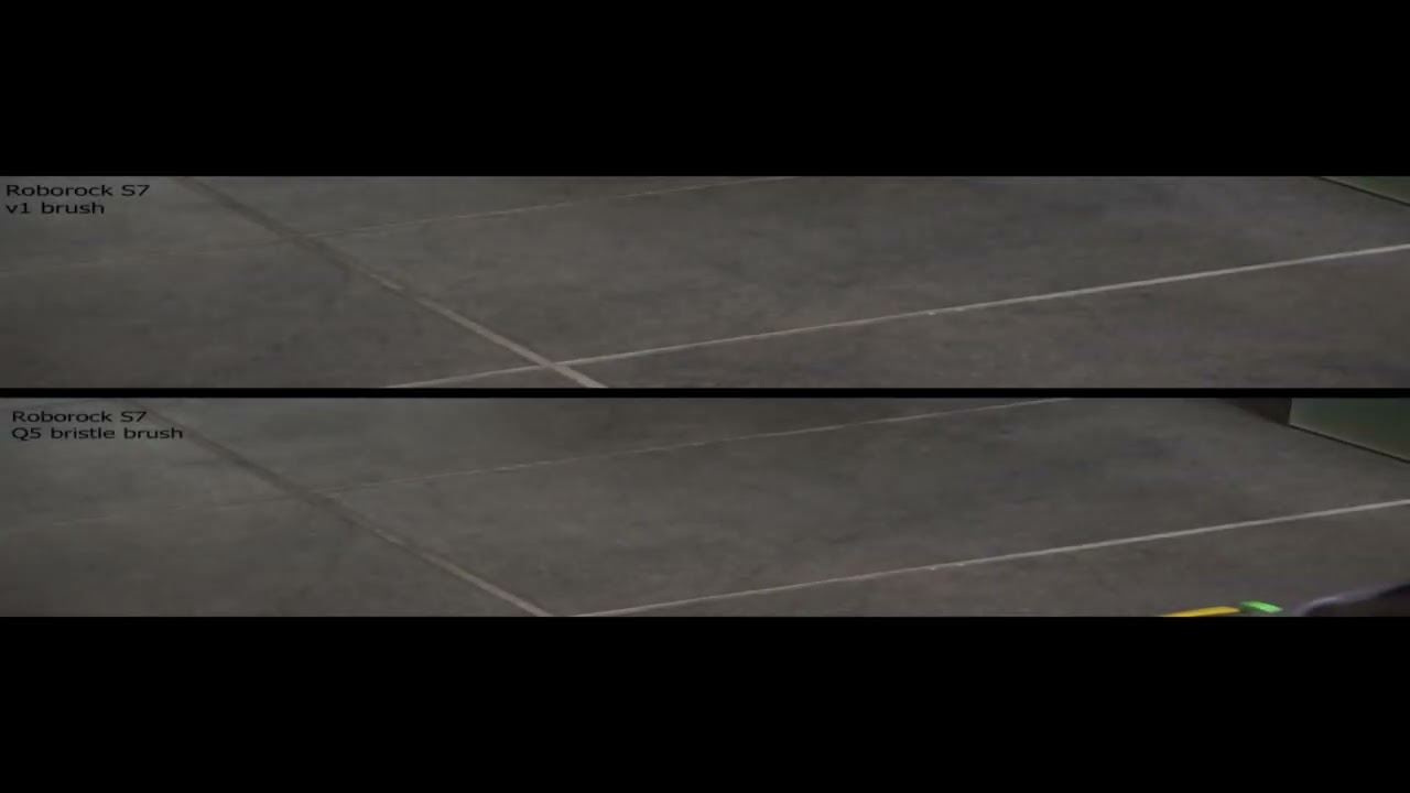 Roborock S7 - quick S7 vs Q5 brush testing @test dust with Dyson V15