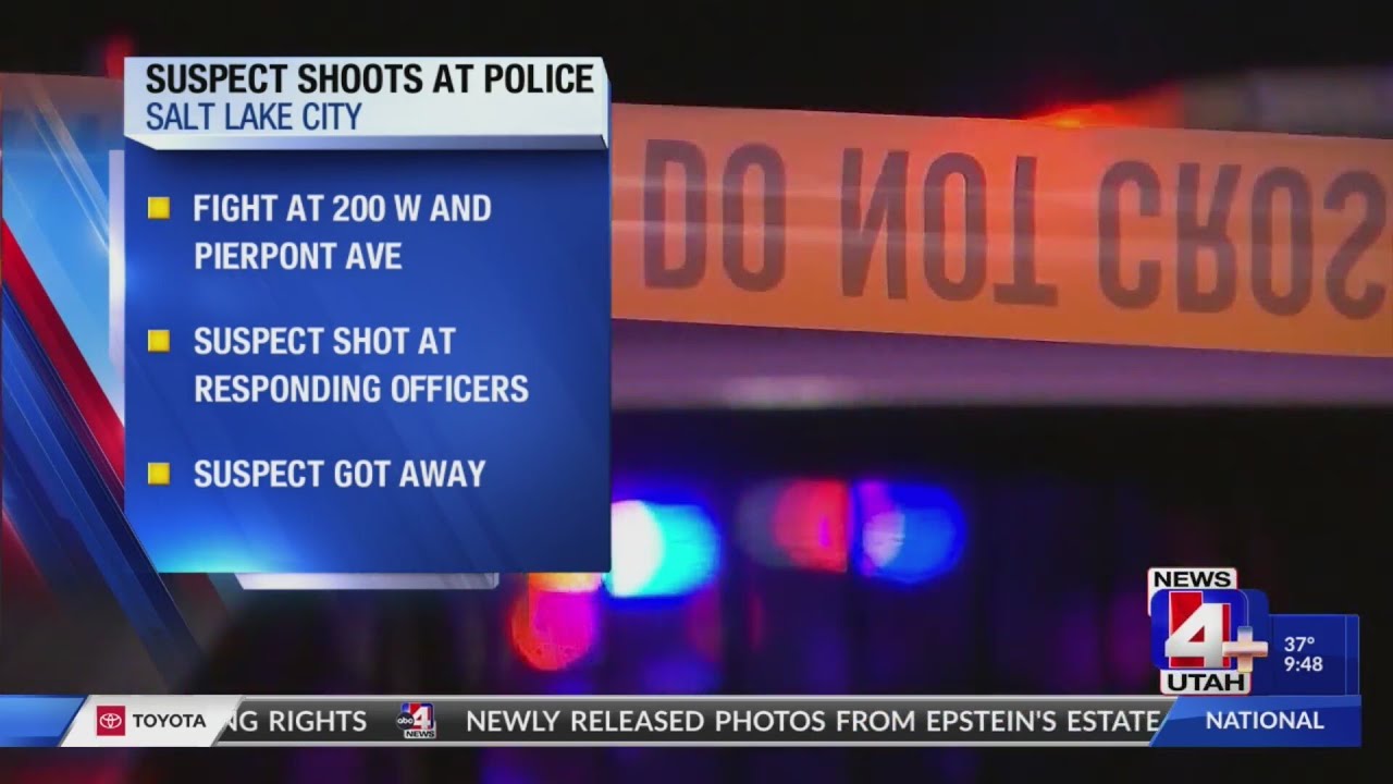 Shots fired at Salt Lake City police officers, suspect at large