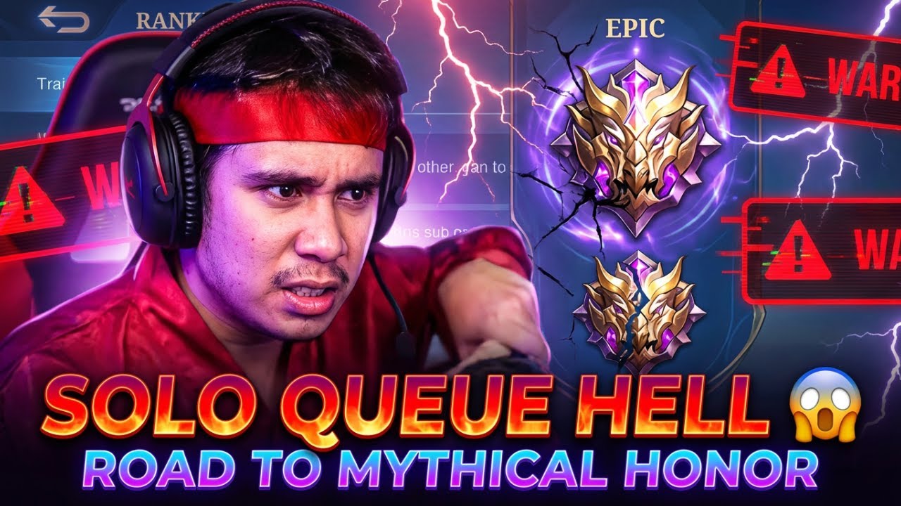 “SOLO QUEUE HELL 😱 | Road to MYTHICAL HONOR – Day 3 (Mythic Rank) | MLBB LIVE”