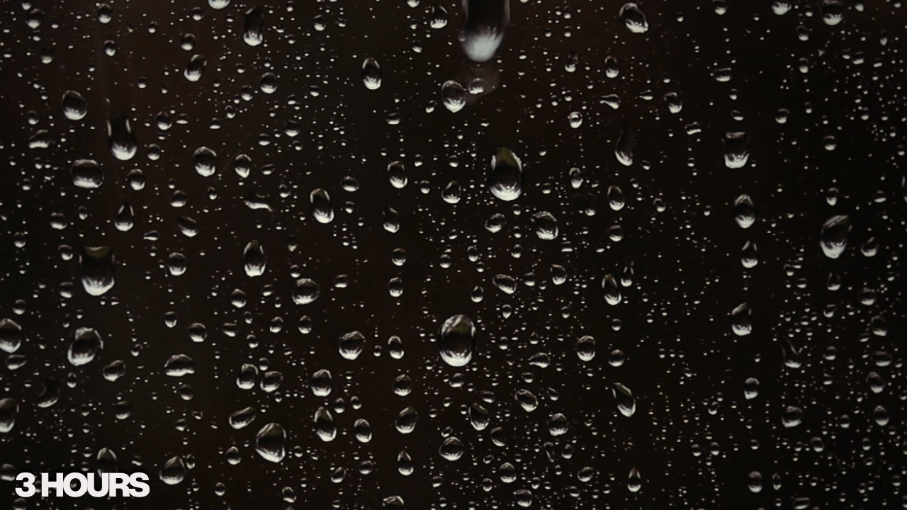 Dark Window Rain at Night – 3 Hours – Rain Sounds for Deep Sleep (No Thunder)