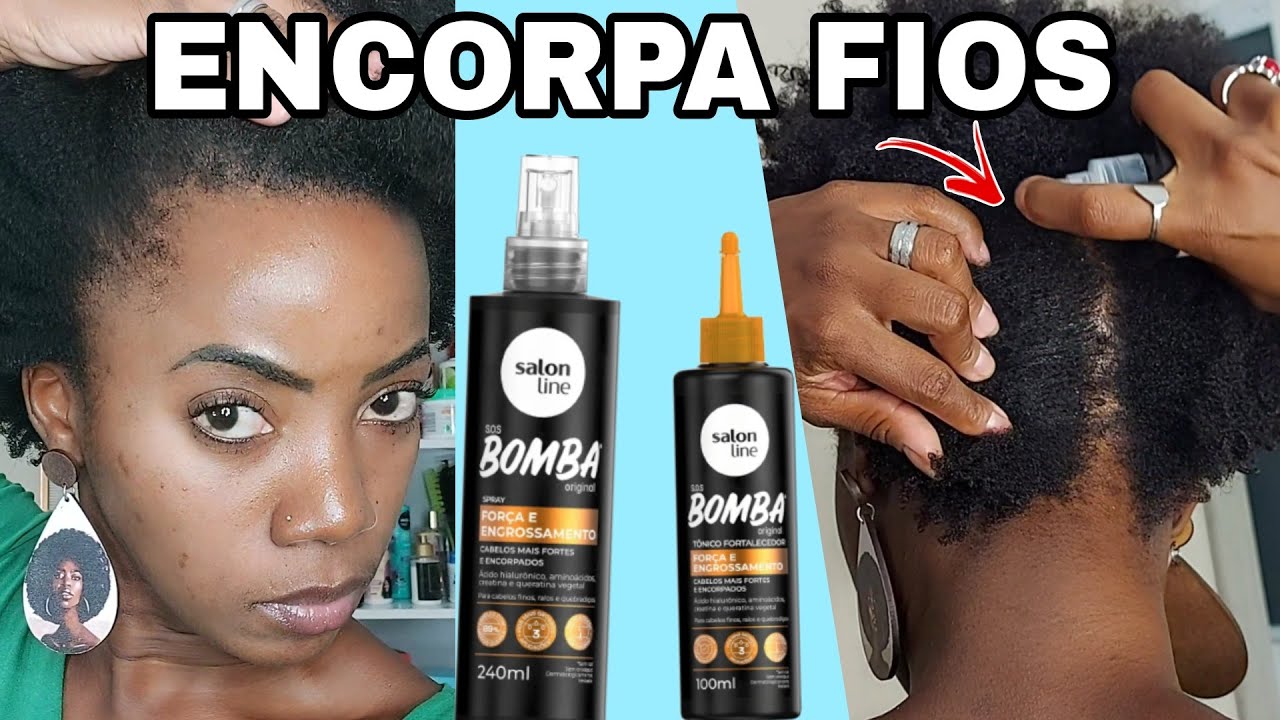 SPRAY E T&Ocirc;NICO SOS BOMBA FOR&Ccedil;A E ENGROSSAMENTO SALON LINE - Cabelo crespo
