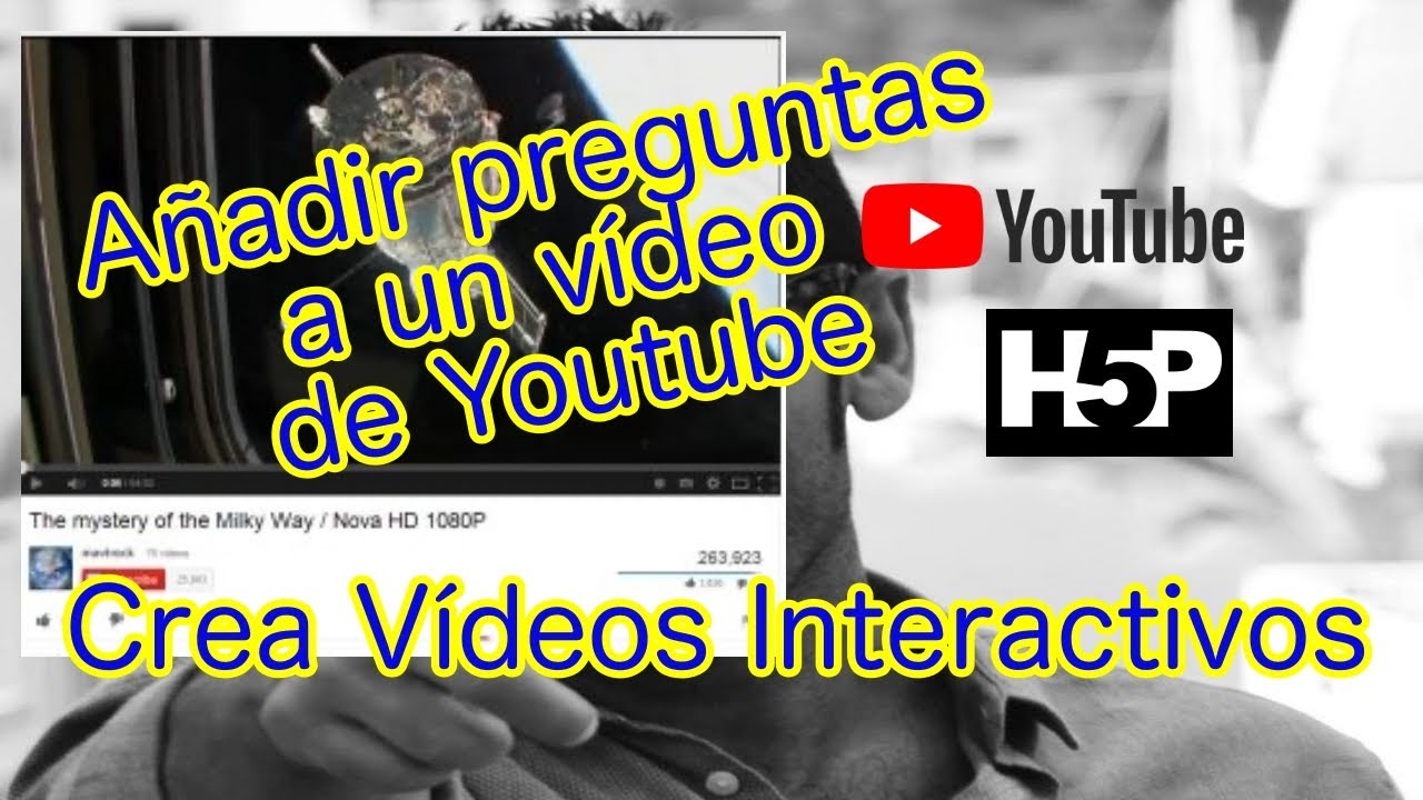 ¿Cómo crear tus Vídeos Interactivos con H5P? Fácil! añade tus preguntas a cualquier vídeo Youtube.