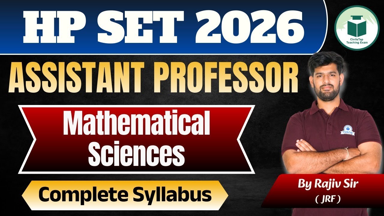 HP SET 2026 Assistant Professor | Mathematical Sciences | Complete Syllabus Explained | Civilstap