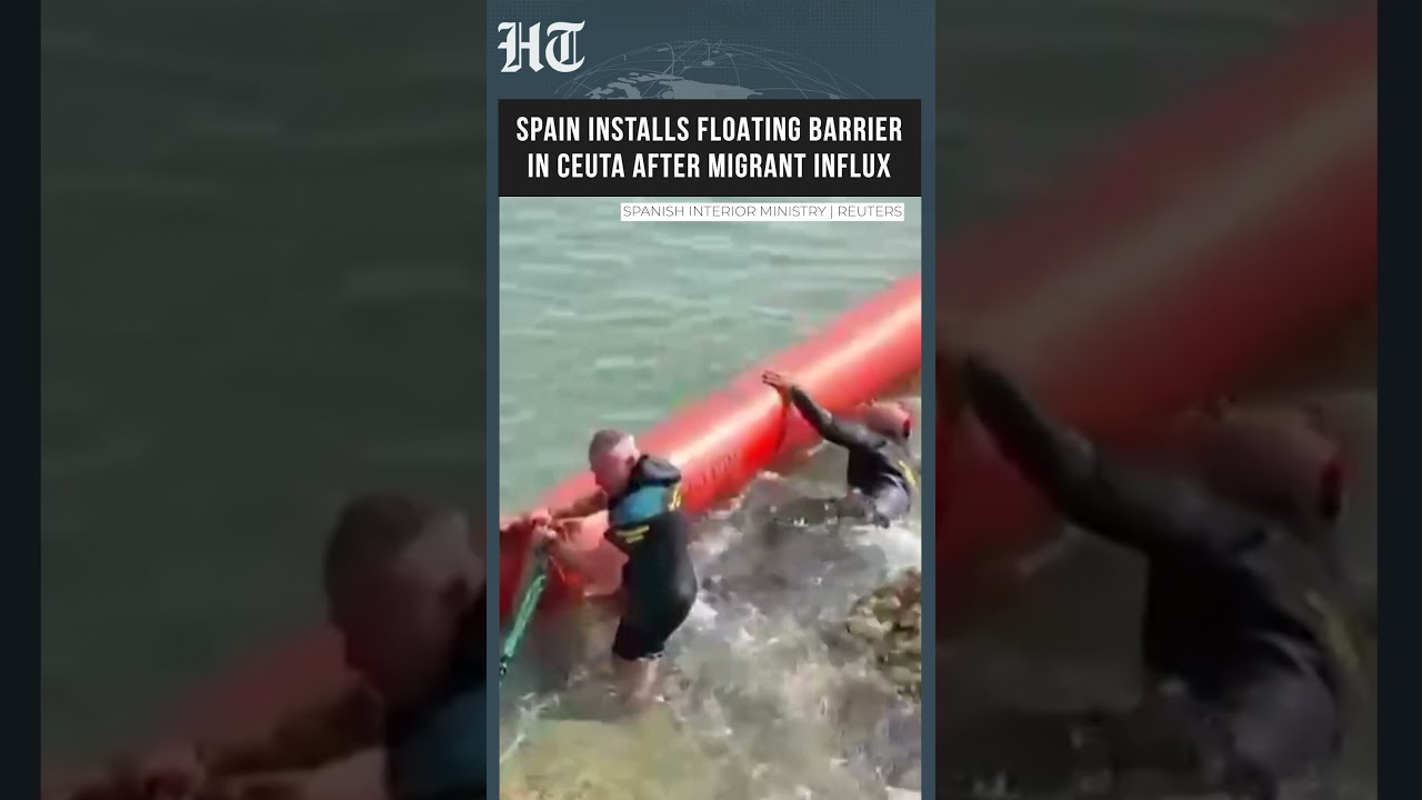 Spain Installs 500-Metre Floating Barrier in Ceuta After Mass Migrant Surge | #shorts