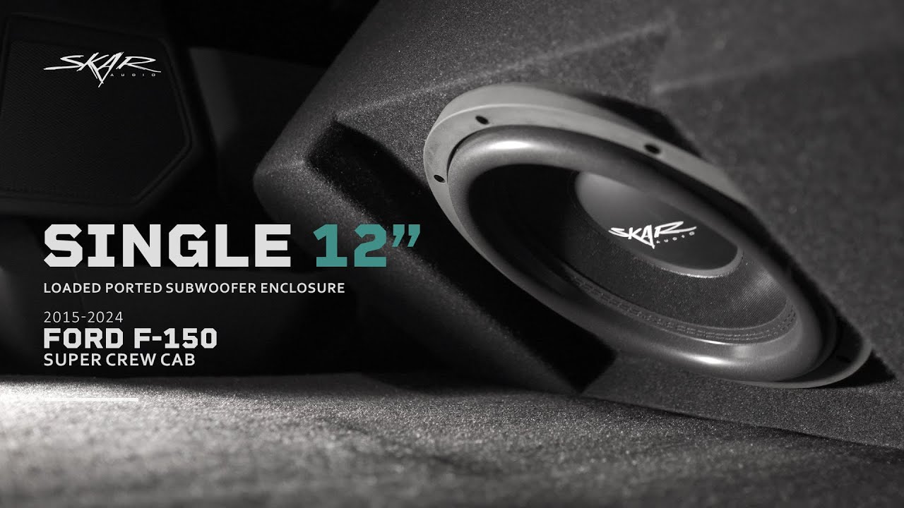 Skar Audio Single 12" Ported Subwoofer Enclosure for 2015-2024 Ford F-150 Super Crew Cab Models