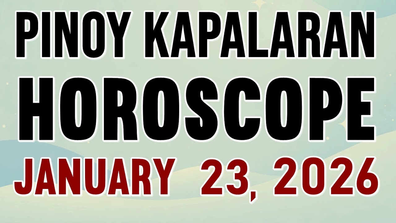 🔮TAGALOG HOROSCOPE🌟| JANUARY 23, 2026 | Pinoy Kapalaran | GABAY NGAYONG ARAW🧿