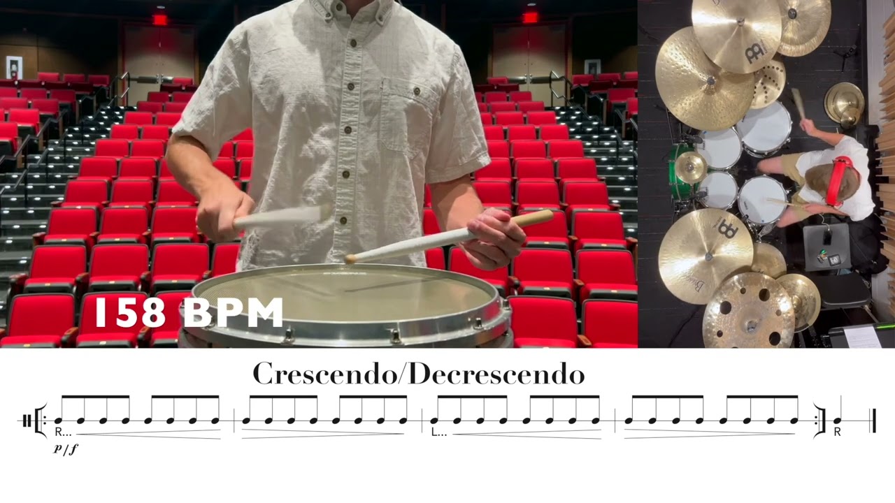 Beginner Marching Snare Exercise - Legatos Play Along