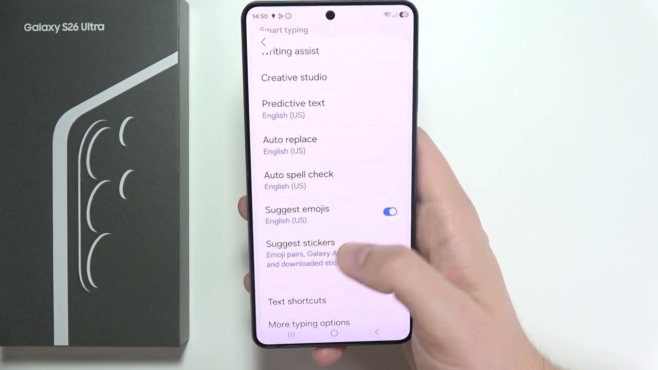 Samsung S26 Ultra: How to Turn On/Off Emoji Suggestion